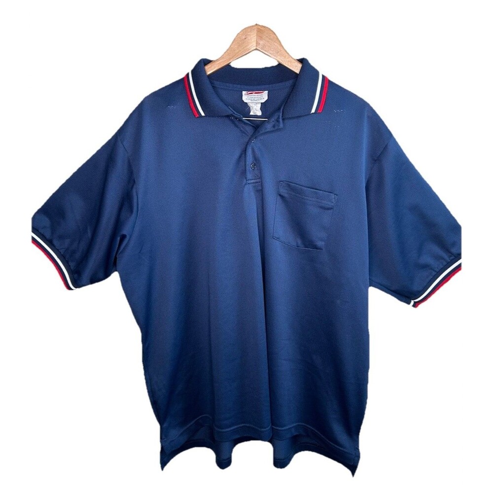 Vintage Mens Size 2XL Baseball Collectible Umpire Polo Johnny Macs St Louis MO